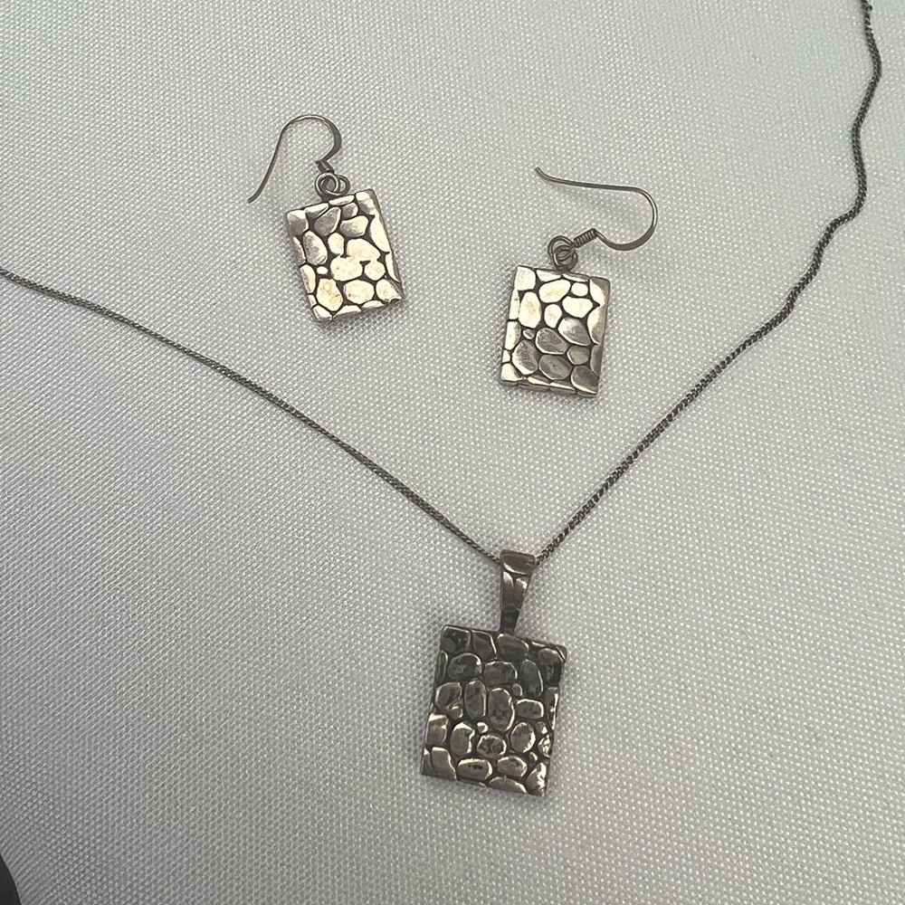 Vintage Sterling Silver Artisan Set